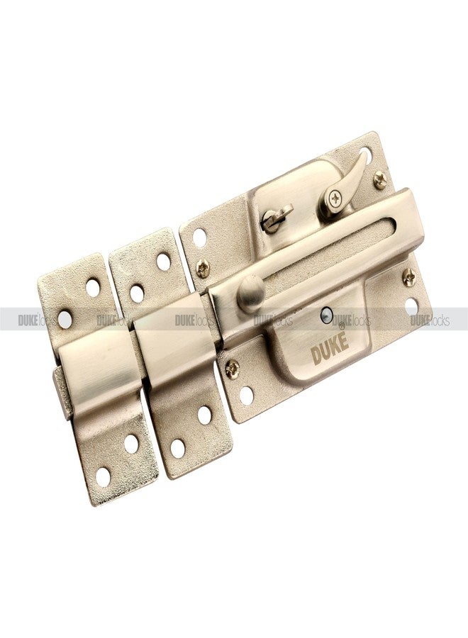 دوق قفل DUKE Premium Inter Lock بست دورات من الفولاذ المقاوم للصدأ مع مفاتيح نحاسية فائقة ومفاتيح LED | مناسب للأبواب المزدوجة والمفردة | عرض الباب من 25 مم إلى 45 مم | قوي ومتين | GL-2055 SS - Image 4